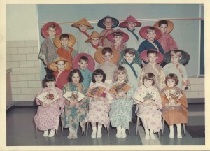 I don't have a 'First Day' pic, but this IS Kindergarten! Wow, that was long ago!! (bottom right)